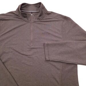 ORVIS French Terry 1/4 Zip Pullover Long Sleeve Shirt Gray Mens Large